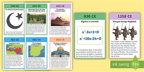 The Golden Age of Islam Timeline Activity (teacher made)