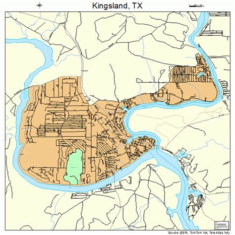 Kingsland Texas Street Map 4839304