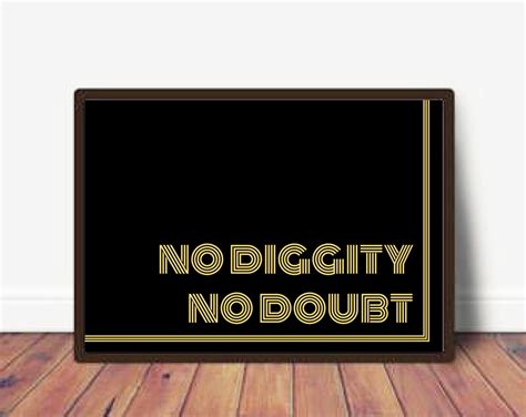 No Diggity No Doubt A4 Print Blackstreet Lyrics Songs - Etsy