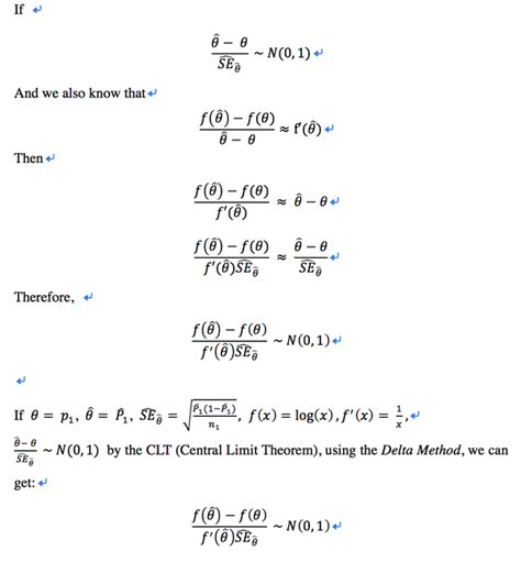 Using Delta Method to Calculate Confidence Interval for Relative Change