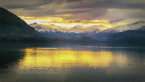 Lake Hawea sunset reflection Photograph by Warwick Lowe - Fine Art America