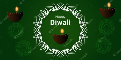 Premium Vector | Realistic diwali background banner vector