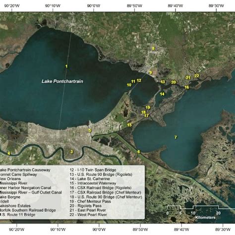 Lake Pontchartrain Bridge Map - Dakota Map