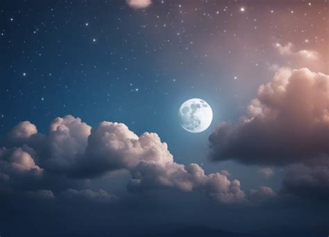 Premium AI Image | A night sky view with moon background