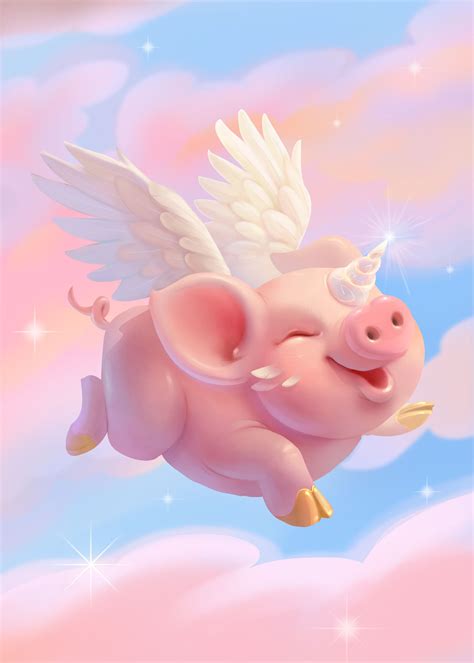 Fly, Pig, Fly! - Pig Illustration