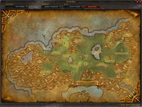 Tirisfal Glades Cataclysm map wow screenshot - Gamingcfg.com