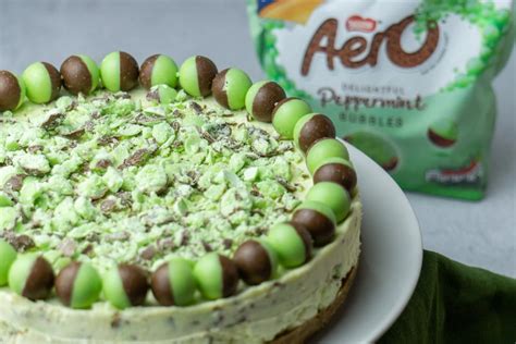 Easy No-Bake Mint Aero Cheesecake Recipe - Scottish Scran