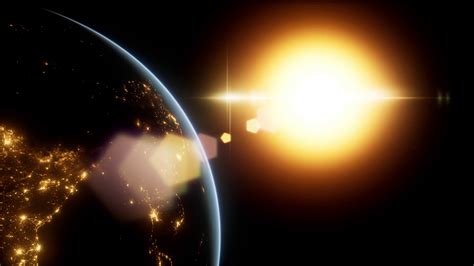 Amazing Sunrise Over Earth View Of Planet Stock Footage SBV-330816335 - Storyblocks