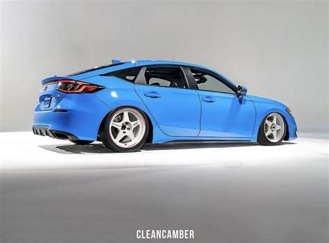 Lowered / Slammed 2022 Civic Hatchback previewed on aftermarket ...