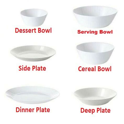 Ikea OFTAST White Dinner Plates, Side/Deep Plates And Bowls, Make Your Own Set | eBay