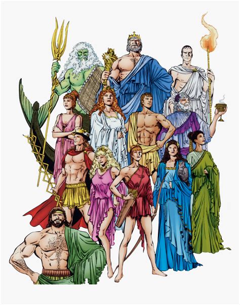 Gods Of Olympus - Hestia Demeter Hera Hades Poseidon And Zeus, HD Png Download , Transparent Png ...