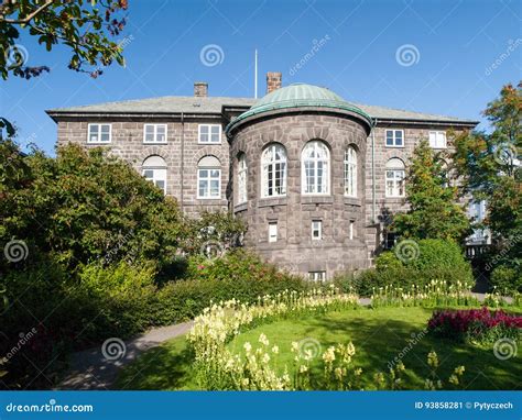 Icelandic Parliament Main Building Called Althingi, Reykjavik, Iceland. Stock Image - Image of ...