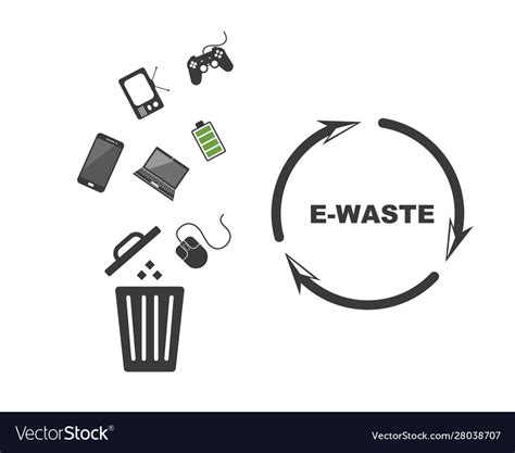 Electronic waste icon Royalty Free Vector Image