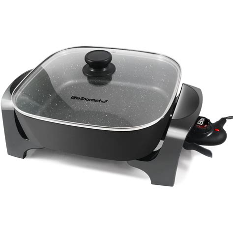 Elite Gourmet 12" Electric Skillet with Glass Lid [EG6201] – Shop Elite ...