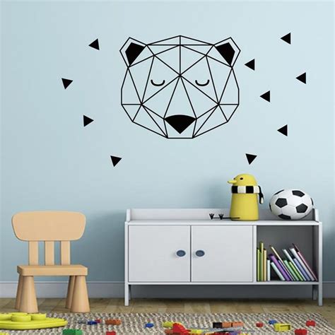 Geometric Bear Vinyl Wall Decor | Wall vinyl decor, Home decor, Vinyl wall