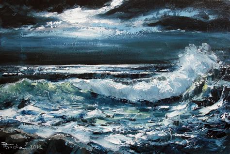 Seascape (night) Oil Painting by Boias on DeviantArt