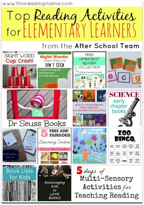 Top Reading Activities for Elementary Learners - This Reading Mama