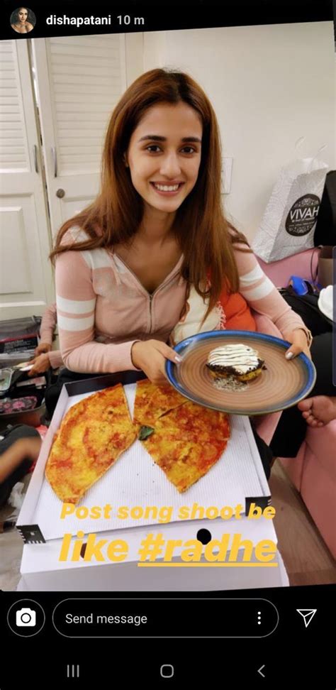 Radhe: Disha Patani enjoys her cheat meal after she wraps the shoot for ...