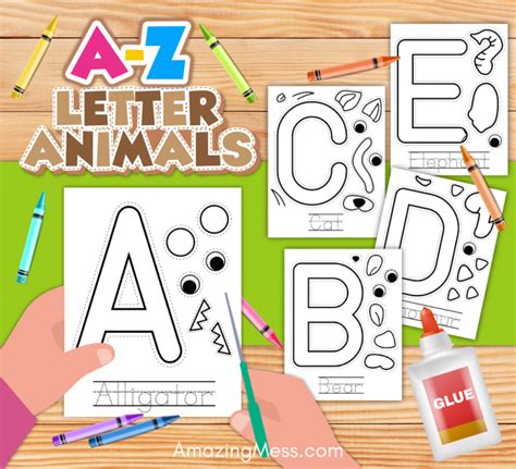 FREE Printable: Animal Letters - Amazing Mess