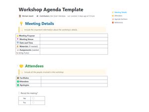 Workshop Agenda | Template by ClickUp™