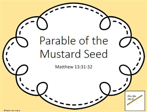 16 Parable Of The Mustard Seed Activities To Inspire Faith - Teaching ...