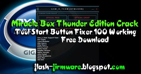 Miracle Box Thunder Edition Crack Tool Start Button Fixer 100% Working Free Download