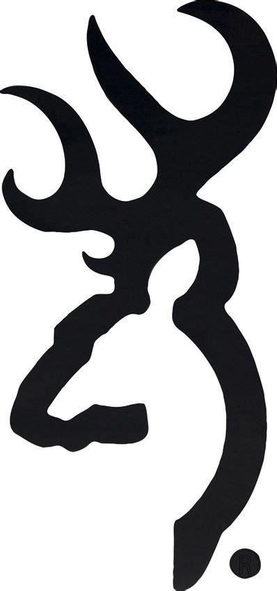 Buckmark Decal Black - Walmart.com | Browning logo, Hunting decal, Deer silhouette