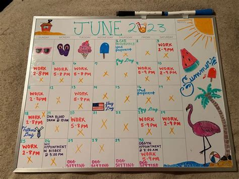 June whiteboard calendar in 2024 | Calendar decal, Chalkboard calendar, Whiteboard calendar