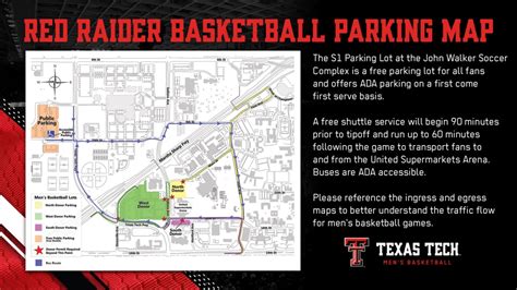 Red Raider Basketball Parking & Transportation Info - Texas Tech ...