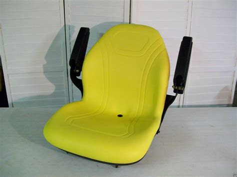 YELLOW SEAT WITH ARMRESTS FOR JOHN DEERE XSERIES GARDEN TRACTORS: 465, 475, 485, 495, 575, 585 ...