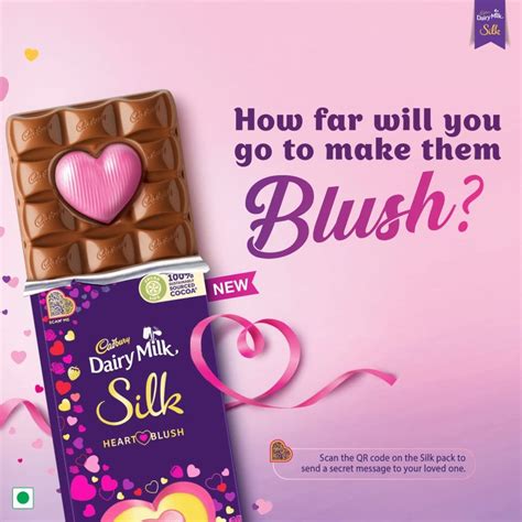 Cadbury Dairy Milk Silk Heart Blush Bar 250g - Chocolate.lk