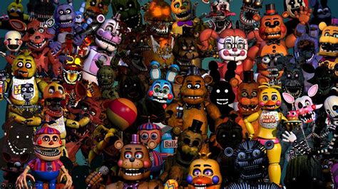 All 5 Five Nights At Freddy Animatronics