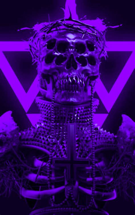 Neon Aesthetic Skull Wallpaper - Mundodop