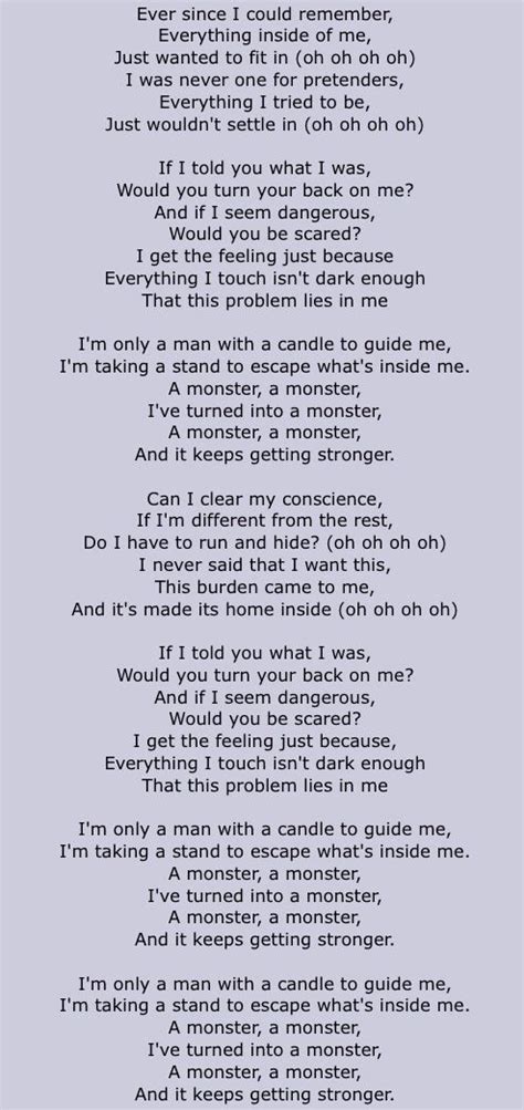 Imagine Dragons Monster Lyrics