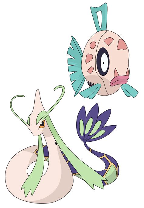 Shiny Feebas and Milotic by Artlover1126 on DeviantArt