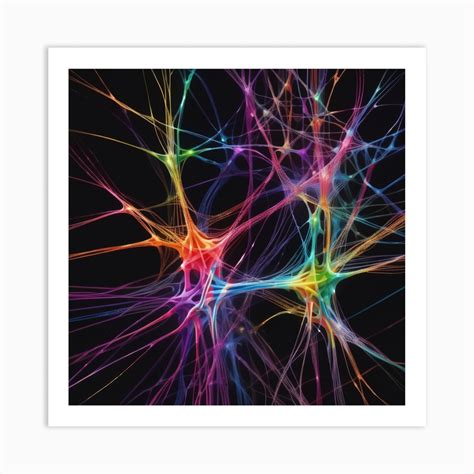 Colorful Neuron Art Print by Pat4U - Fy