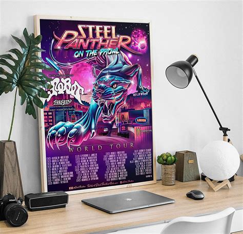 Steel Panther Band Poster, Steel Panther On The Prowl World Tour 2023 Poster