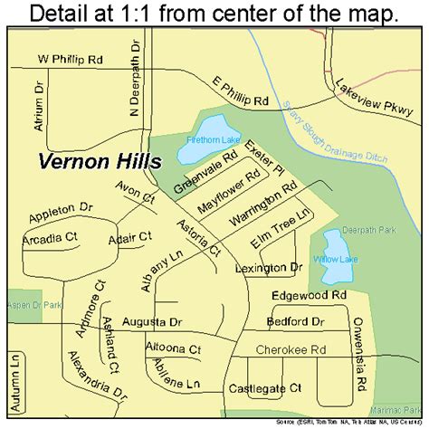 Vernon Hills Illinois Street Map 1777694