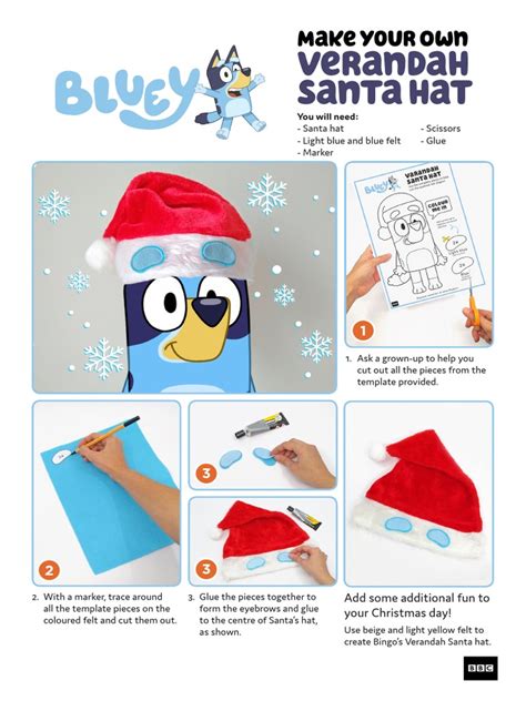 Bluey Verandah Santa Hat PDF | PDF