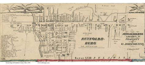 Reynoldsburg, Ohio 1856 Old Town Map Custom Print - Franklin Co. - OLD MAPS