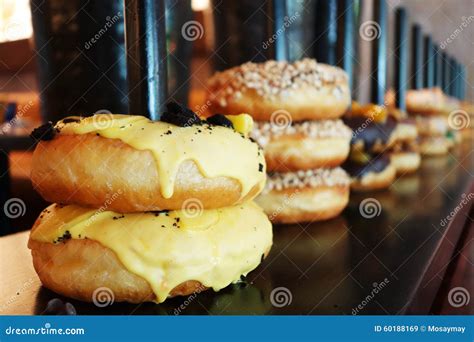 Variety Donut in Coffee Shop Stock Image - Image of bake, decoration ...