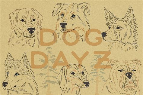 DOG DAYZ - Dog Illustration Set | Illustrations ~ Creative Market