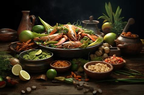 Premium AI Image | Photographs of ethnic foods