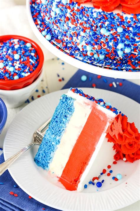 Red White & Blue Ice Cream Cake | Fourth of July Cake Recipe