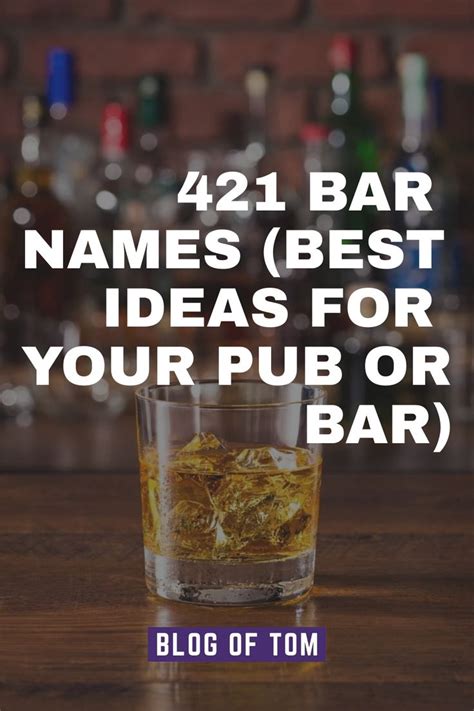 421 Bar Names (Best Ideas For Your Pub Or Bar) | Navne