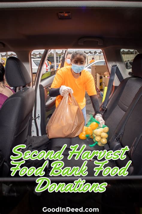 Second Harvest Food Bank Donations - Good In Deed - Charity Support Partner