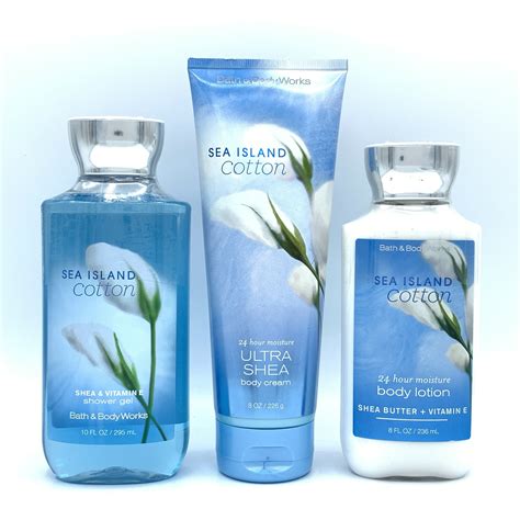 Bath and Body Works Sea Island Cotton Shower Gel, Body Cream and Body ...