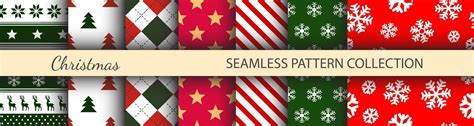 Christmas Collection Seamless Pattern for print. Gift cards, wrapping paper and backgrounds ...