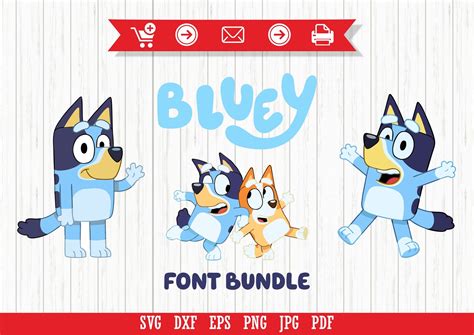 Bluey Font svg Bluey svg Bluey Letters Bluey Birthday SVG | Etsy