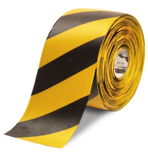 6" Black & Yellow Aisle Marking Tape - Mighty Line – Industrial Floor Tape